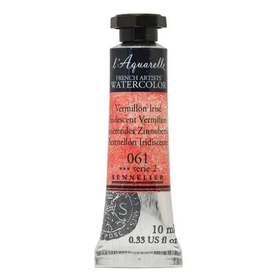 Sennelier French Artists' Watercolor, 10mL 061 Iridescent Vermillion {1}