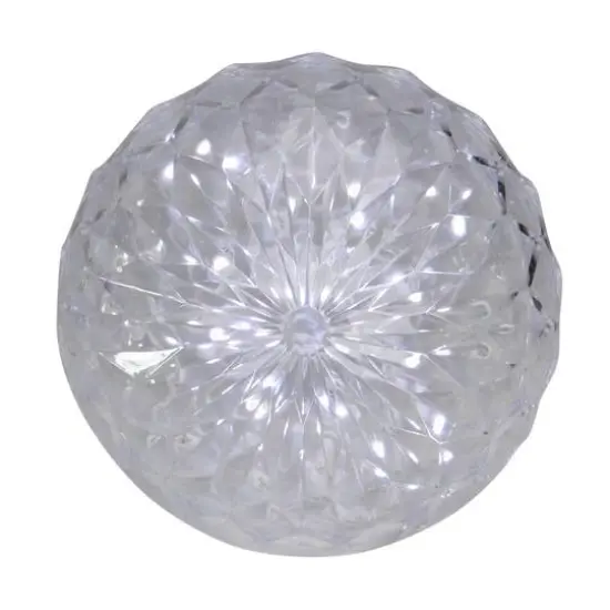 6" Clear LED Hanging Crystal Sphere Ball Outdoor Decoration {1}