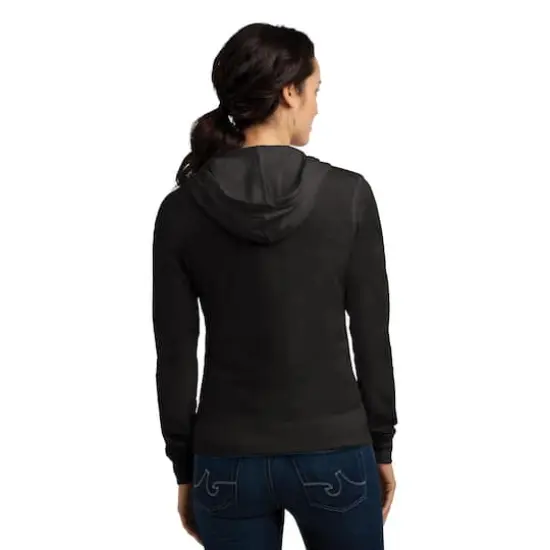 District&reg; Women's Fitted Jersey Full-Zip Hoodie Black {6}