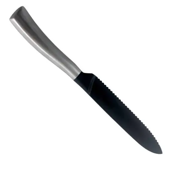 Gibson Home&reg; Opus 5'' Stainless Steel Serrated Utility Knife With Black Blade {5}