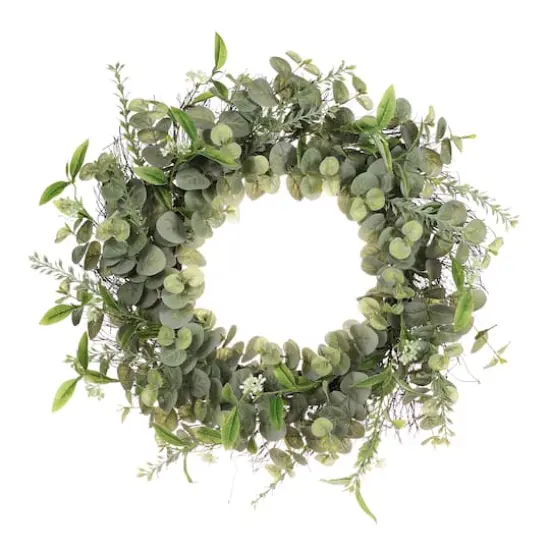 24" Spring Eucalyptus Wreath {1}