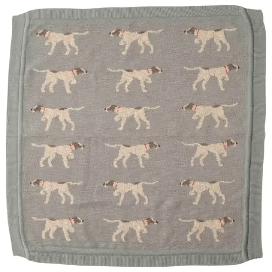 Hello Honey&reg; Cotton Knit Baby Blanket with Dog Pattern {3}