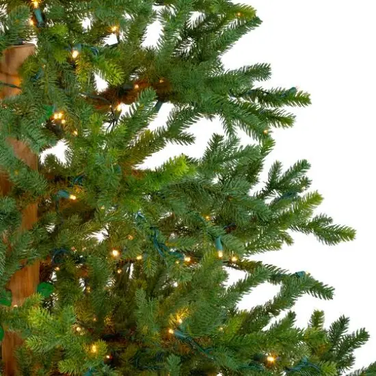 6.5ft. Pre-Lit Full North Pine Artificial Christmas Tree, Clear LED Lights {5}
