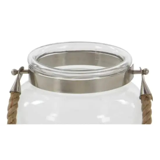 10'' Clear Glass Coastal Candle Lantern {3}