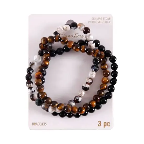 Signature Color Shop Black Agate, Fire Agate & Tiger Eye Bracelets by Bead Landing&trade; {4}