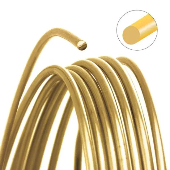 The Beadsmith&reg; Wire Elements&trade; 12 Gauge Gold Tarnish Resistant Soft Temper Wire, 5ft. {4}