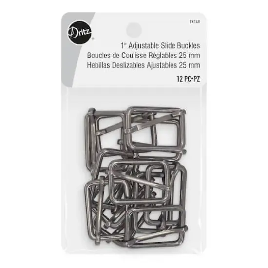 Dritz&reg; Gray 1" Adjustable Slide Buckles, 12ct. {1}