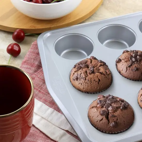 Martha Stewart Gray 12 Cup Nonstick Carbon Steel Muffin Pan {5}