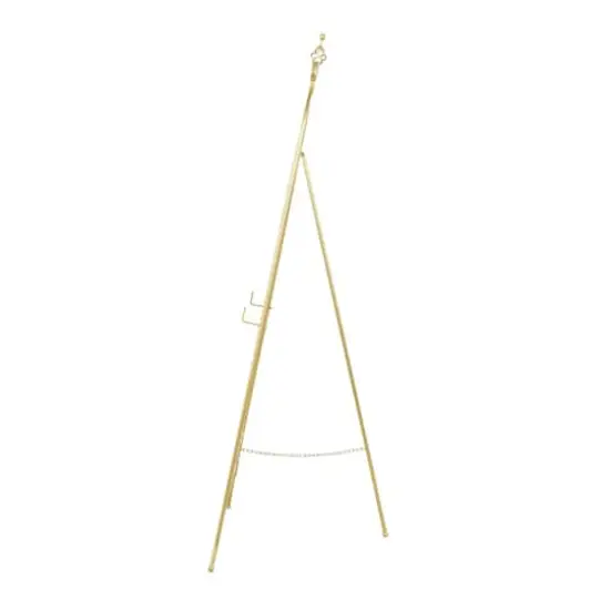 63" Gold Metal Scroll 3-Tier Display Easel {5}
