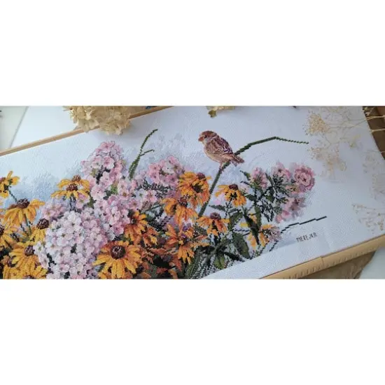 Merejka Black-Eyed Susans & Phlox Counted Cross Stitch Kit {5}