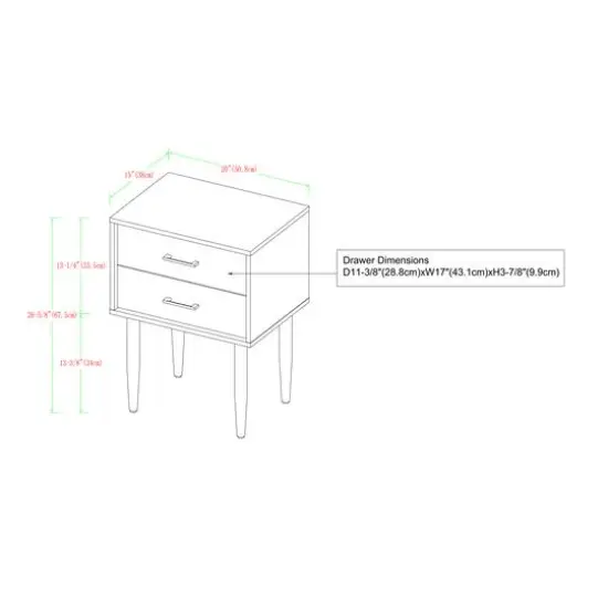 Walker Edison White Modern Nightstand {8}