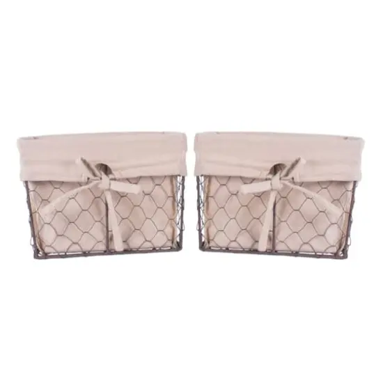 DII&reg; Medium Chicken Wire Baskets, 2ct. Natural {1}