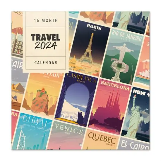 TF Publishing 2024 Travel Bilingual Wall Calendar {1}