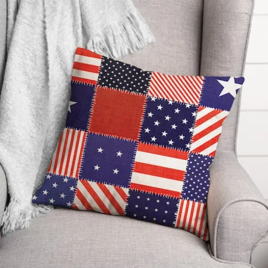 USA Quilt Throw Pillow {3}