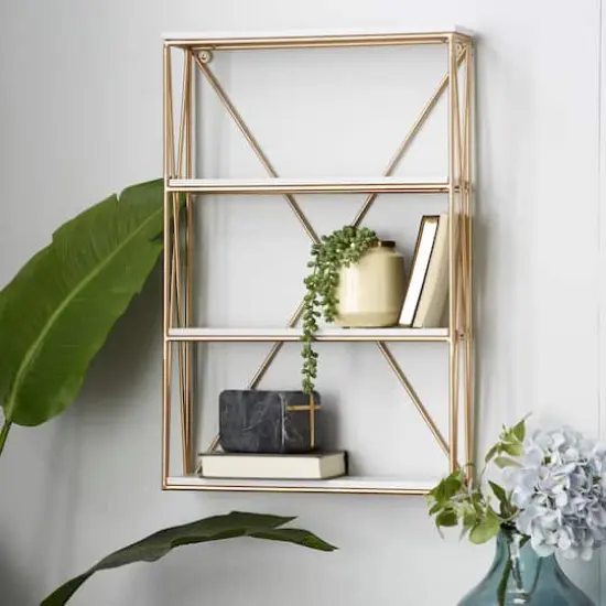 Gold Glam Wall Shelves {7}