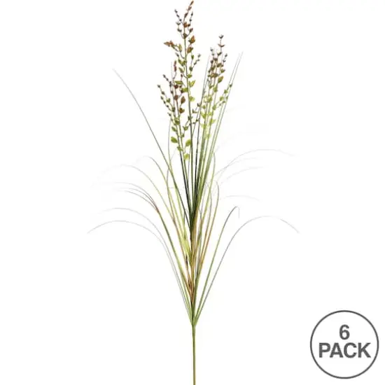 6 Pack: Green And Brown Mixed Grass Spray {4}