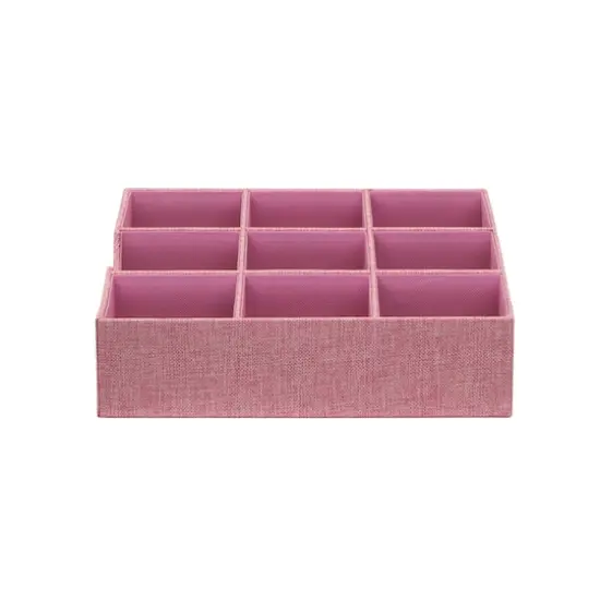 Household Essentials 9-Compartment Drawer Organizers, 2ct. Pink {9}