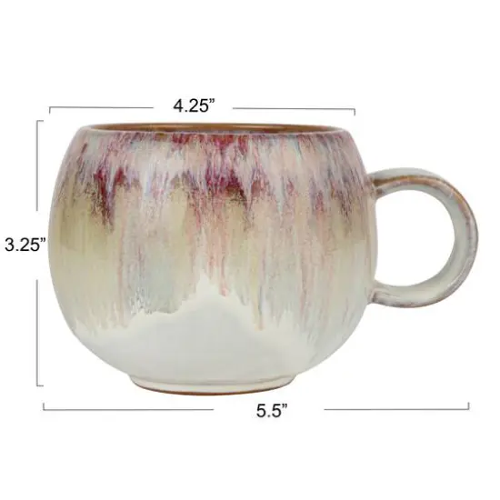 Hello Honey&reg; 3.25" Berry Bliss Reactive Glaze Stoneware Mugs, 4ct. {7}