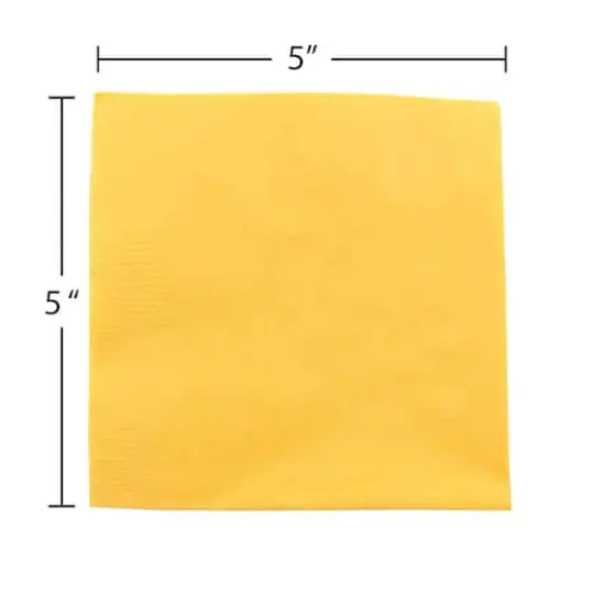 JAM Paper Small Beverage Napkins, 100ct. Yellow {4}