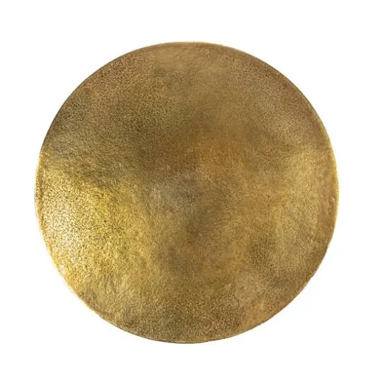 Hello Honey&reg; 19" Round Gold Nautical Accent Table with Anchor Base {8}