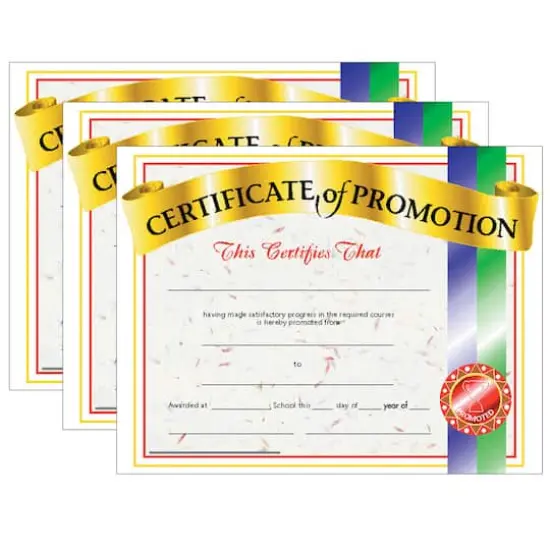 Hayes&reg; Certificate of Promotion, 3 Packs of 30 {1}