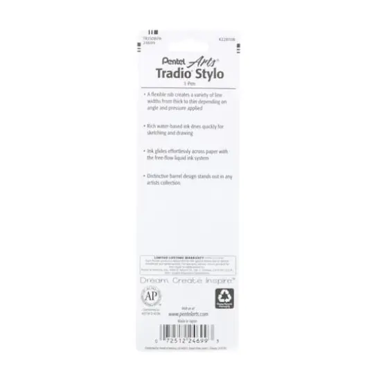 Pentel Arts&reg; Tradio&reg; Stylo Black Sketch Pen {3}