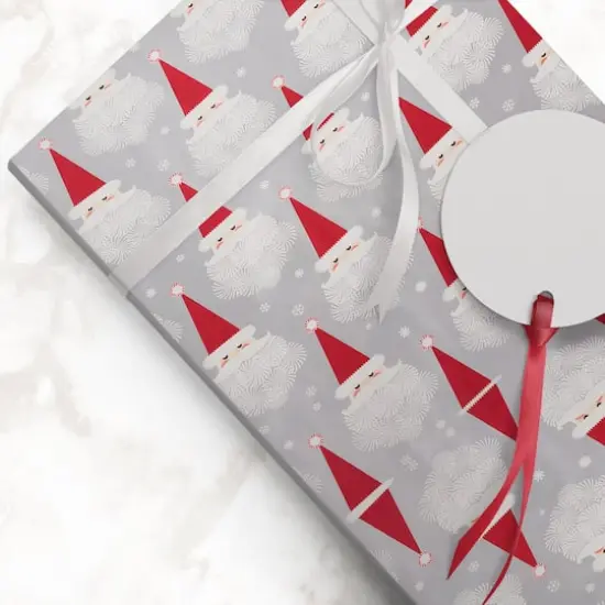 JAM Paper Snowflake Santa Gift Wrap {5}