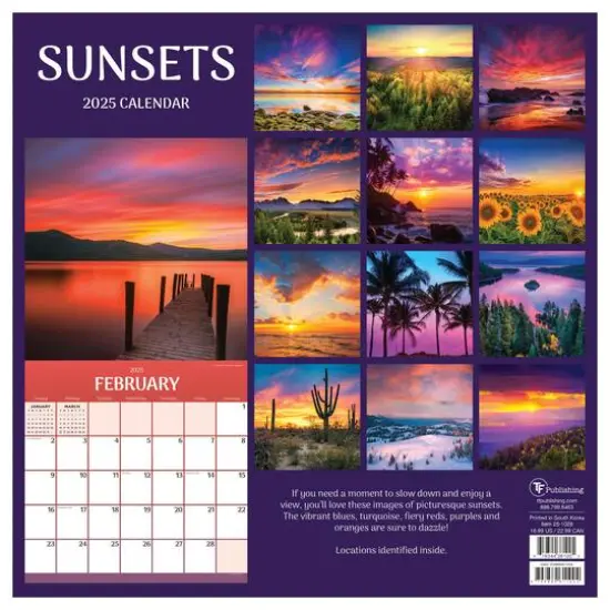 TF Publishing 2025 Sunsets Wall Calendar {3}