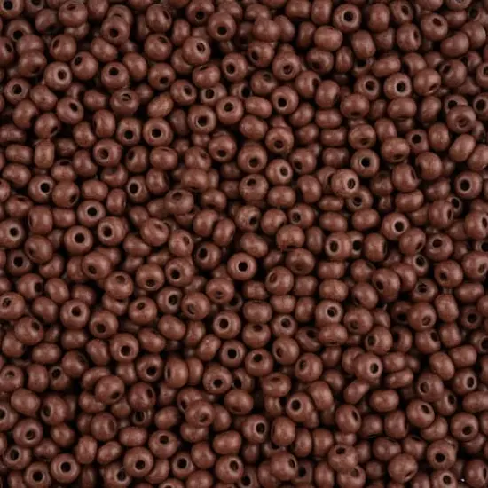 John Bead Terra Intensive 6/0 Czech Glass Seed Beads, 500g Dark Brown Matte {1}