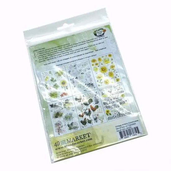 49 and Market Vintage Artistry Countryside Rub-On Transfer Set {4}