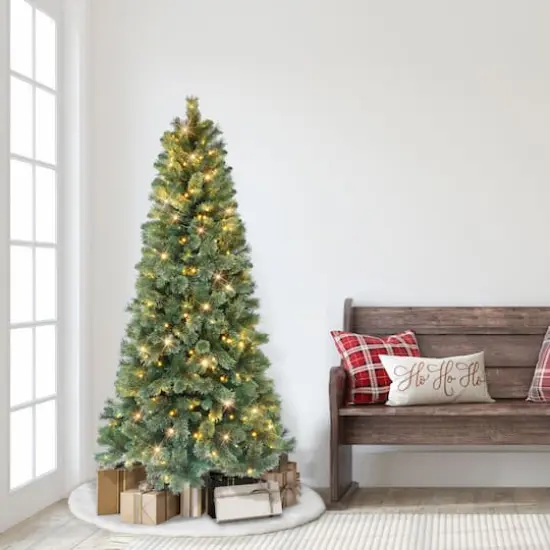6ft. Pre-Lit Montana Pine Artificial Christmas Tree, Clear Lights {4}