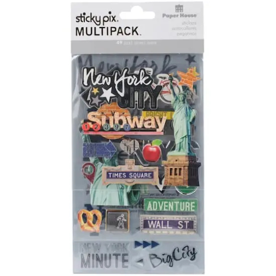 Paper House® New York City Mixed Media Multipack Stickers {1}