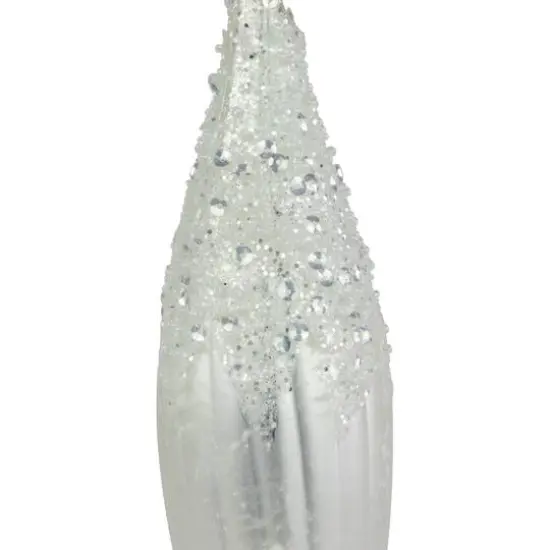 9.5" Sequined Icicle Glass Christmas Ornament {6}