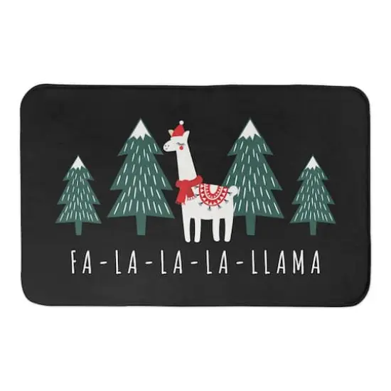 Designs Direct Holiday Caroling Llama Bath Mat, 34" x 21" {1}