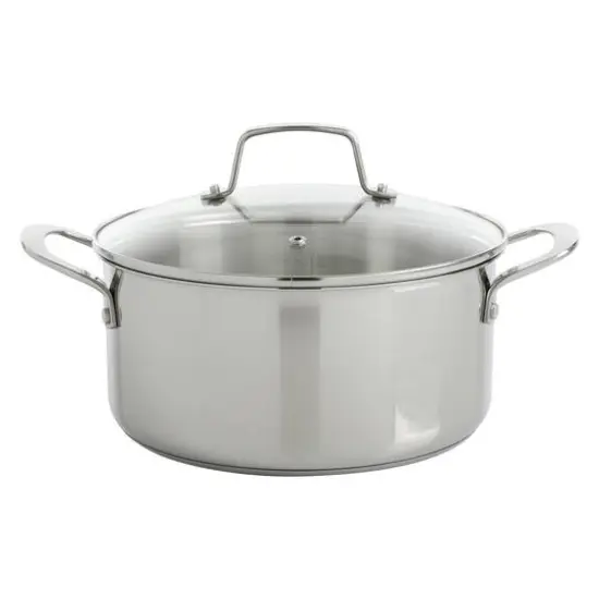 Martha Stewart 10 Piece Stainless Steel Cookware with Glass Lids Set {12}