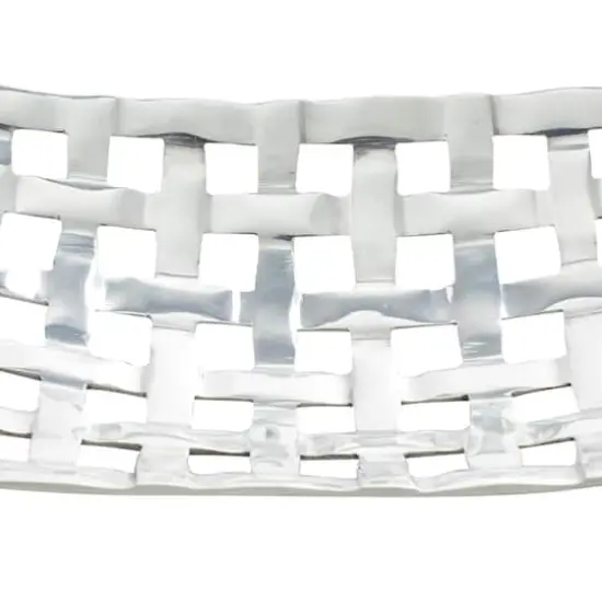 Silver Aluminum Contemporary Tray Set {4}