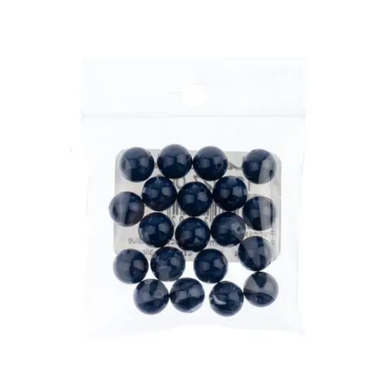 Preciosa Maxima Gemcolor 8mm Glass Pearls, 20ct. Navy Blue {3}