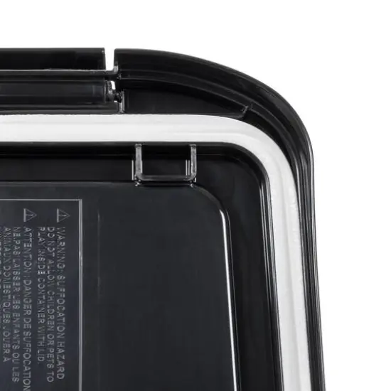 Clear & Black 12.75qt. Pet Food Container With Sealed Top {8}
