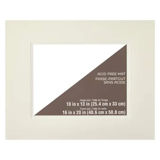 16" x 20" Double Mat by Studio D&eacute;cor&reg;, 10" x 13" Opening, Ivory {6}