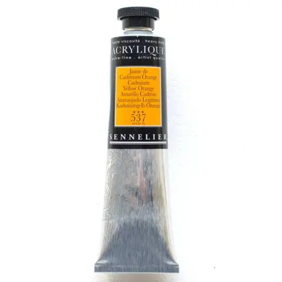 Sennelier Extra Fine Artists' Acrylic Paint, 60mL 537 Cadmium Yellow Orange {1}
