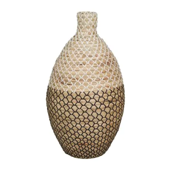 Brown Seagrass Tall Woven Floor Vase 11" x 11" x 20" {1}