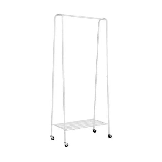 Honey Can Do White Garment Rack With Shoe Shelf {3}