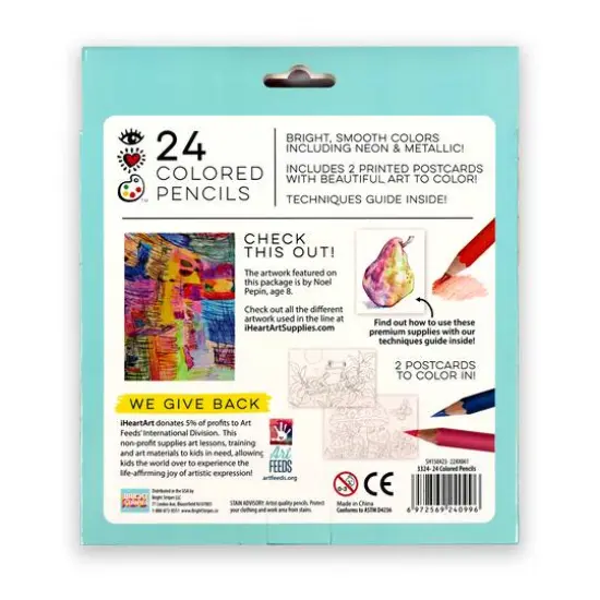 Bright Stripes 24 Colored Pencil Set {7}