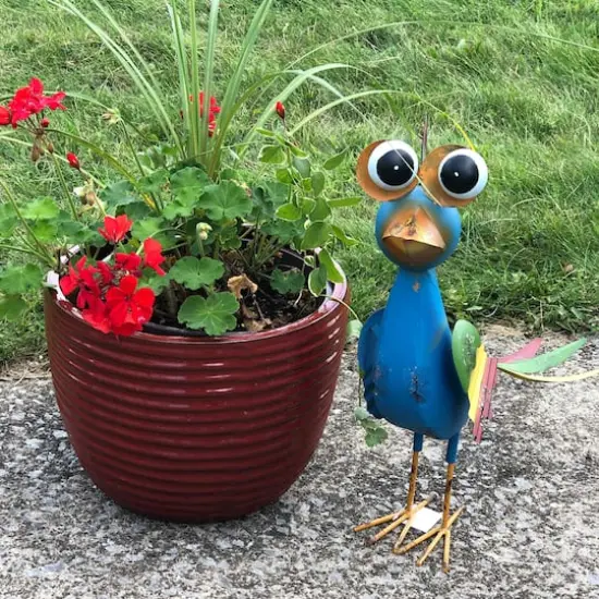 Santa's Workshop 18" Blue Iron Jungle Bird {3}