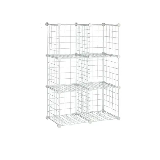 Honey Can Do White 6-Pack Modular Mesh Storage Cube {1}