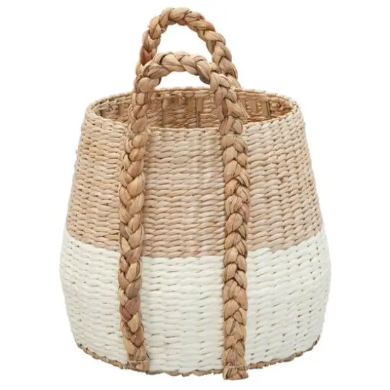 Household Essentials Cattail & Paper Terra Basket White {9}