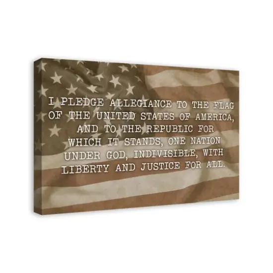 Pledge of Allegiance Canvas Wall Art {3}