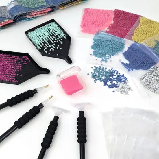 ArtSkills® Brilliant Art Spring Waterfall Stretched Canvas Diamond Painting Kit {4}