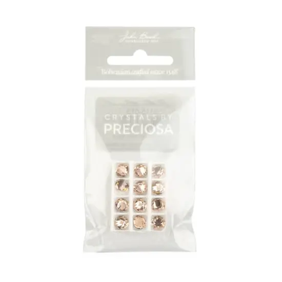 John Bead Preciosa MAXIMA SS29 Spike Cone Hotfix Czech Crystals, 12ct. Light Peach {5}
