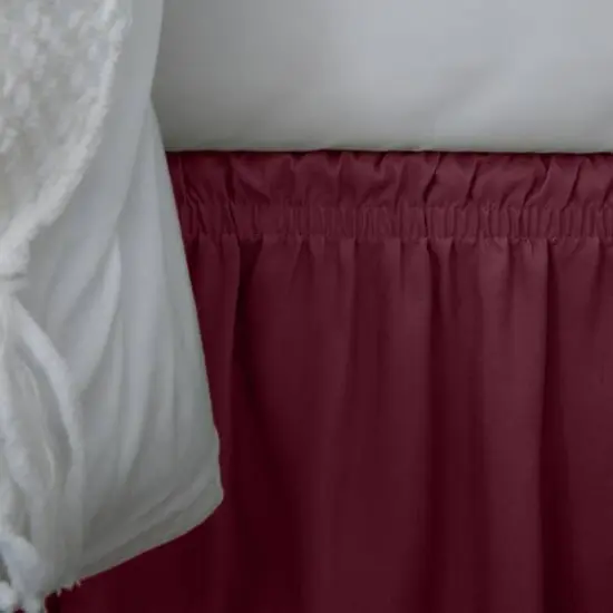 Home Details King/Queen Wraparound Bed Ruffle Burgundy {7}